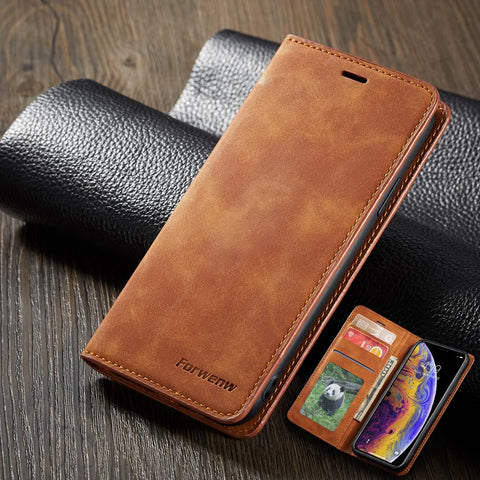 luxury Leather wallet Phone Case For Samsung Galaxy S8 S9 S10 Plus S10 e A30 A50 A70 Cover Magnetic Flip Stand wallet Case