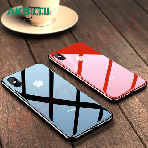 luxury Plating Edge glass Case for