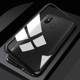 Metal Magnetic Adsorption Case Tempered Glass Back Magnet Case Cover